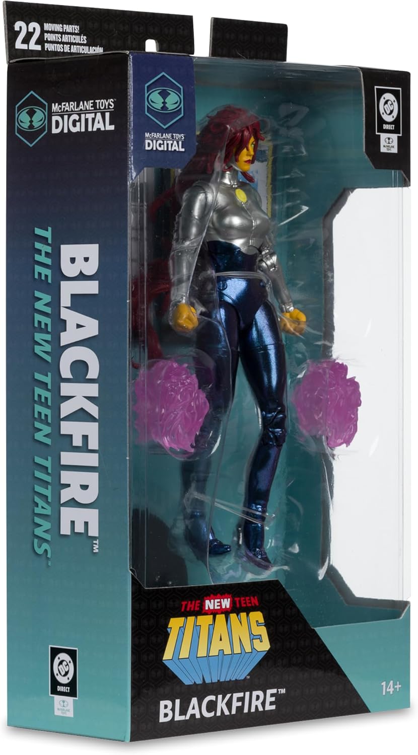 DC Direct Blackfire (The New Teen Titans) 7in Action Figure with McFarlane Toys Digital Collectible