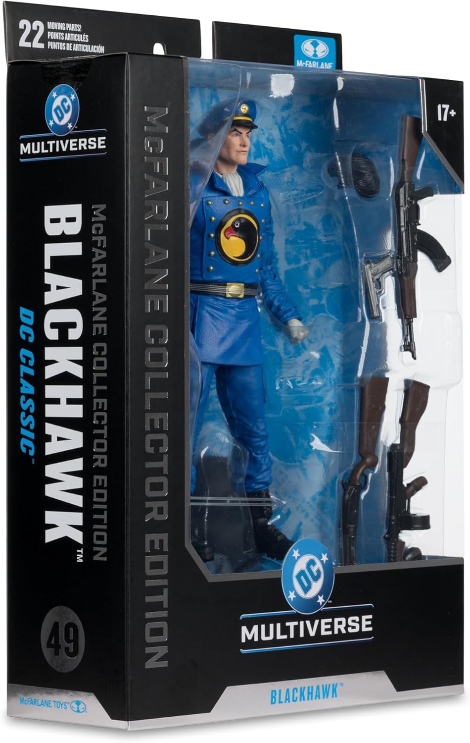 DC MCFARLANE COLLECTOR EDITION 7IN WV13 – #49 BLACK HAWK (DC CLASSIC)