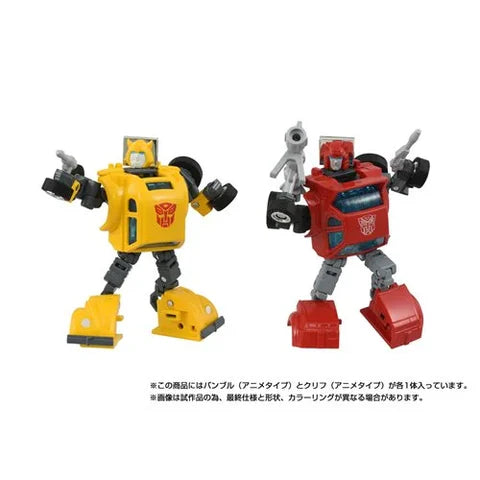 Takara Transformers Missing Link C-09 Cliffjumper and Bumblebee 2 pack (Cartoon Colors)