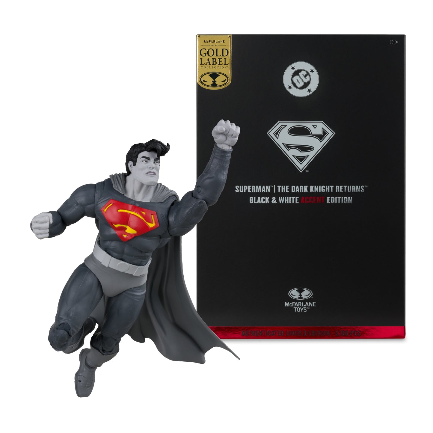DC MULTIVERSE 7" - SUPERMAN (DARK KNIGHT RETURNS) (B&W WITH ACCENT) GOLD LABEL **Limited to 5300 Pieces**
