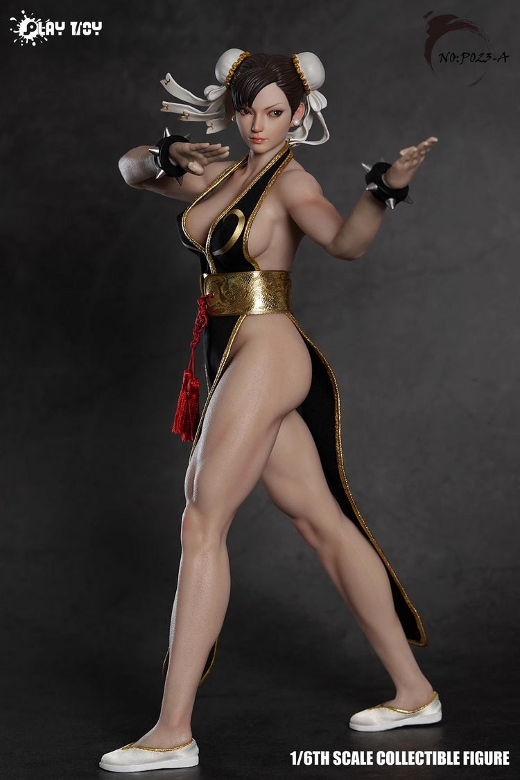 PLAY TOY 1/6 P023A Chunli Fighting Goddess 2.0 Black Version