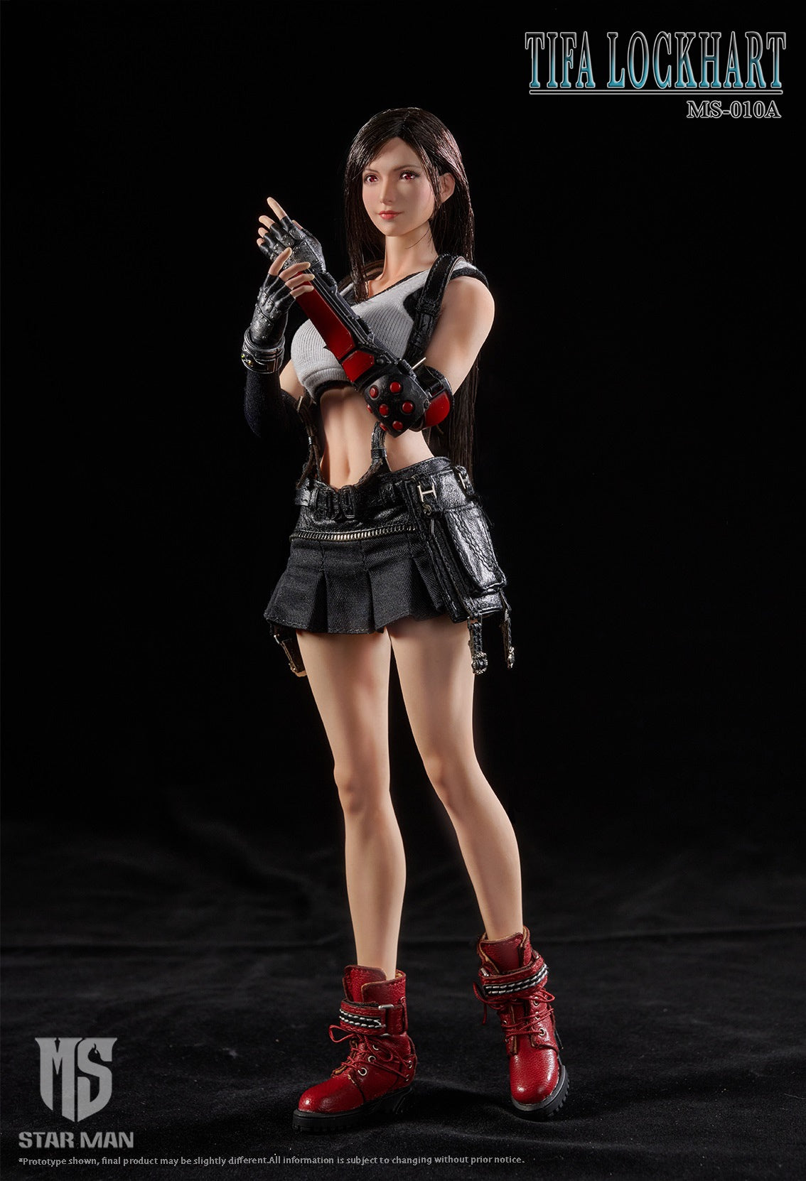 Star Man MS-010A 1/6 Tifa Lockhart White Tank Top and Black Short Skirt Version