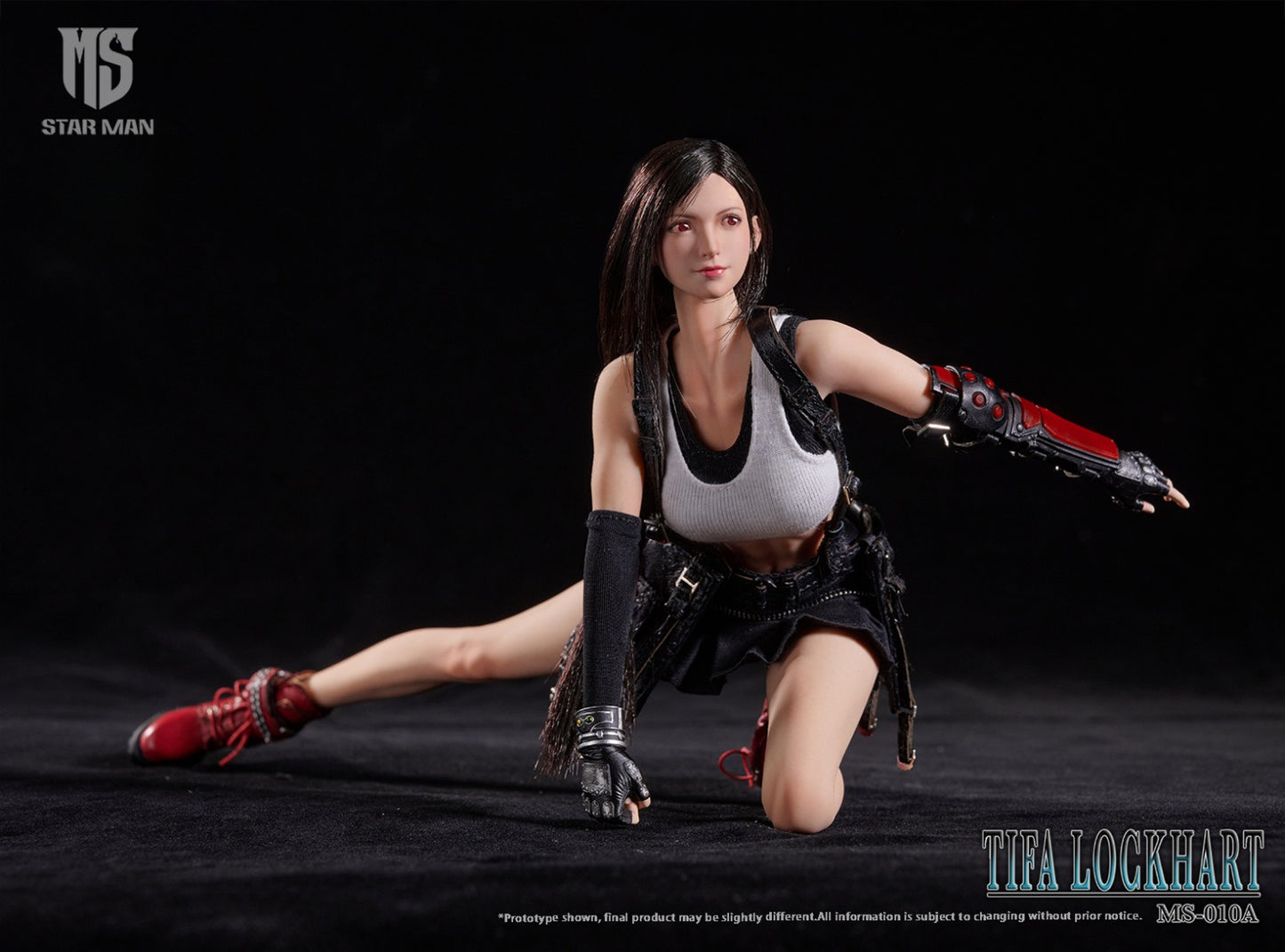 Star Man MS-010A 1/6 Tifa Lockhart White Tank Top and Black Short Skirt Version