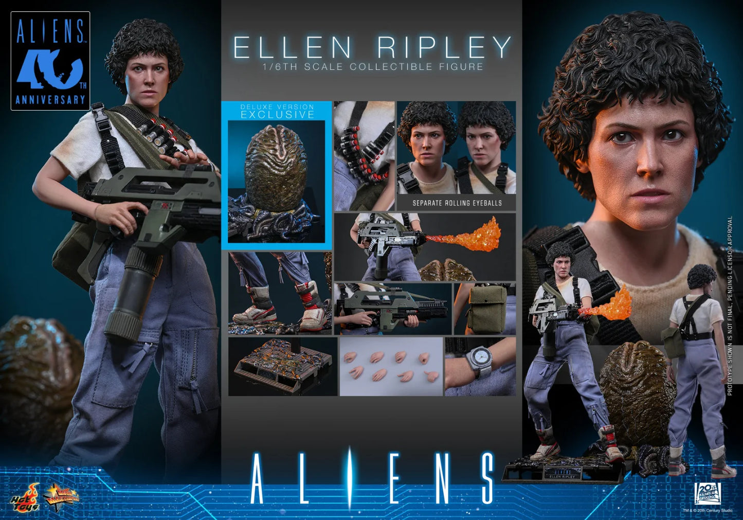 HOTTOYS MMS895 1/6 Aliens 40th Anniversary Ellen Ripley Deluxe Edition