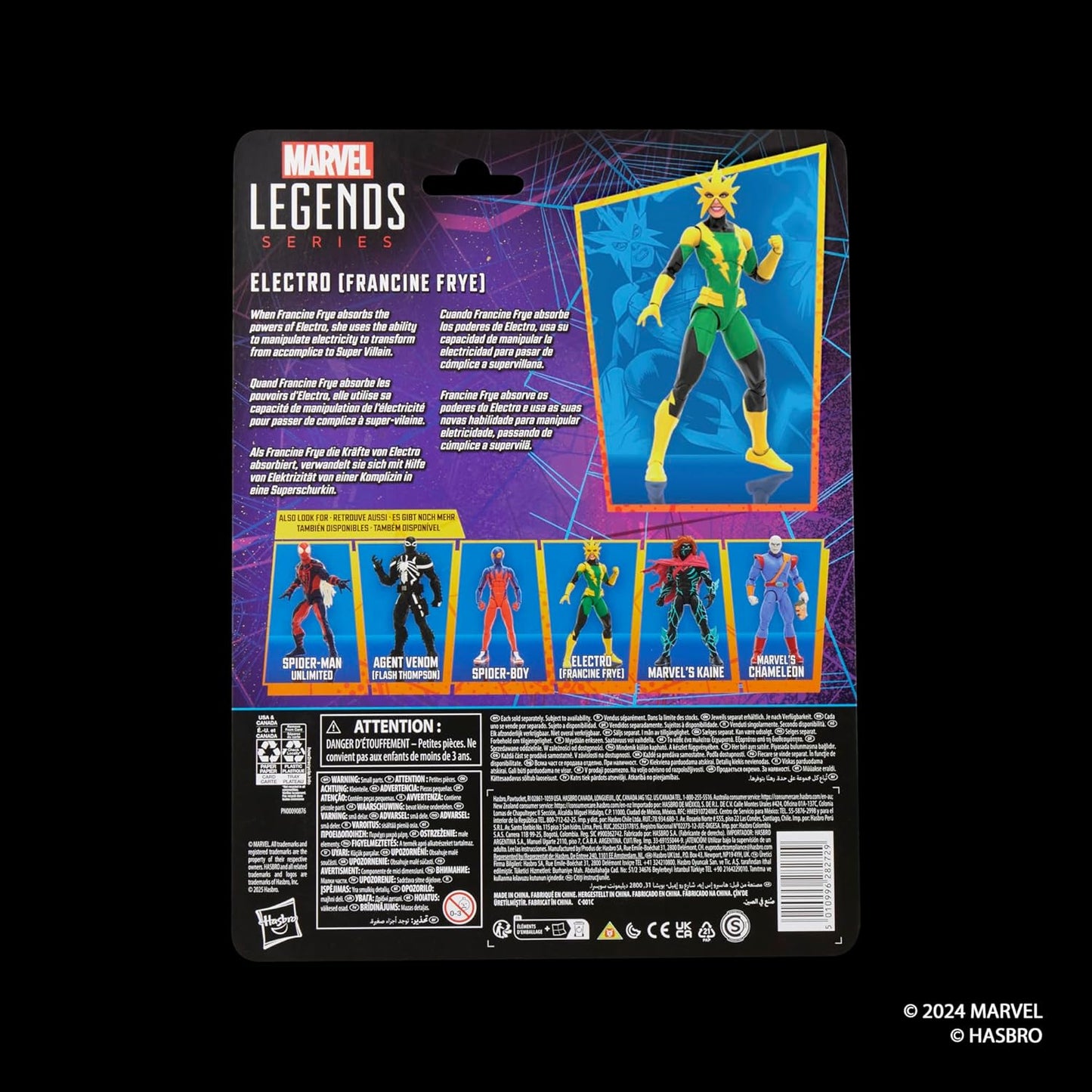 Marvel Legends Series Electro (Francine Frye), Retro Comics Collectible 6-Inch Scale Action Figure