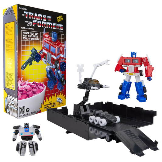 Transformers Optimus Prime & Autobot Jazz Cereal Box Set *Exclusive**