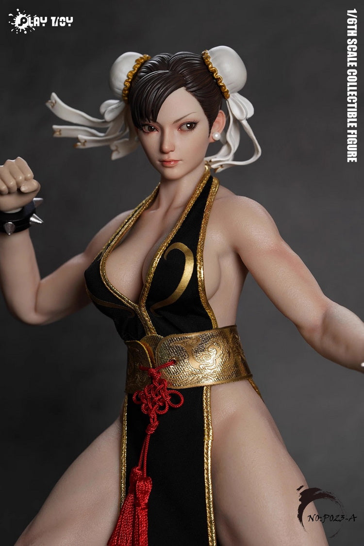 PLAY TOY 1/6 P023A Chunli Fighting Goddess 2.0 Black Version