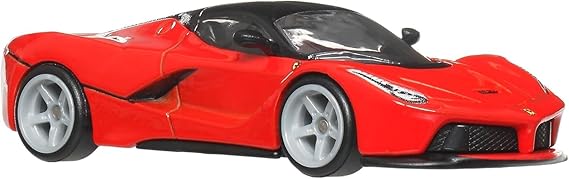Hot Wheels Premium LaFerrari, Euro Speed Culture Car, Metal Model 1:64 Scale, Red