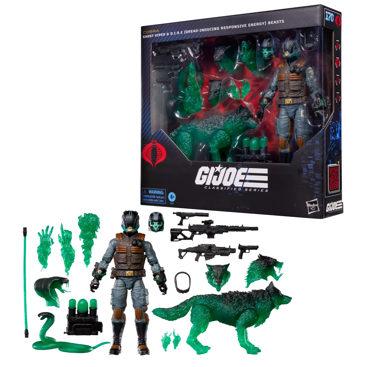 G.I. Joe Classified Series #170, Ghost Viper & D.I.R.E. (Dread-Inducing Responsive Energy) Beasts **Walmart Exclusive**
