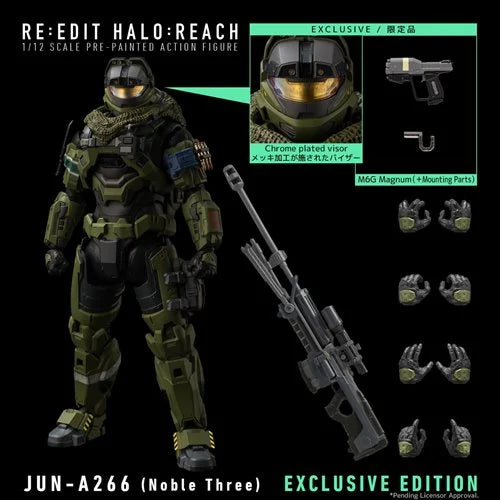 Halo: Reach RE:EDIT Jun-A266 Noble Three 1:12 Scale Exclusive Edition Re-Release Action Figure