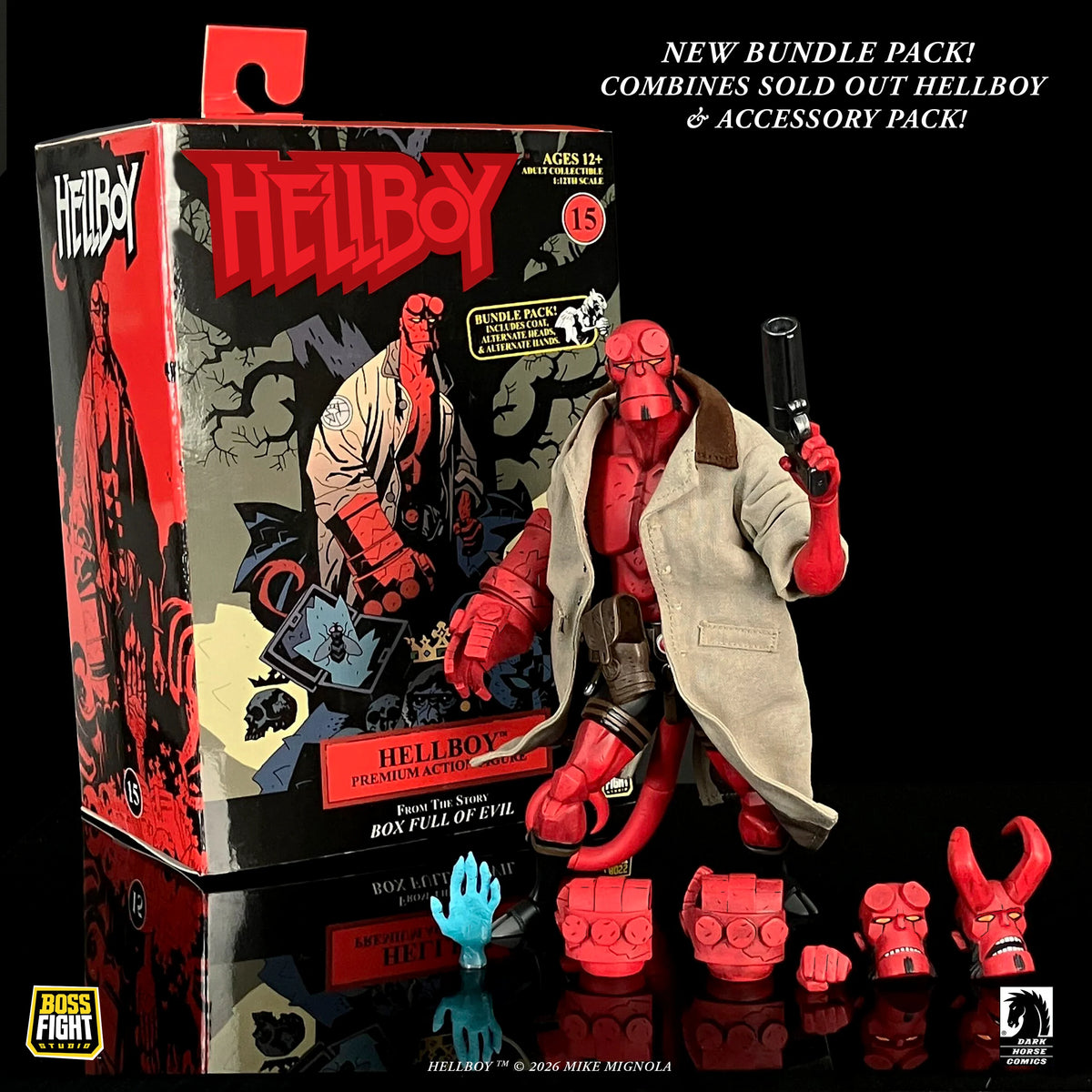 Hellboy 1/12 Scale Action Figure Deluxe Bundle Pack