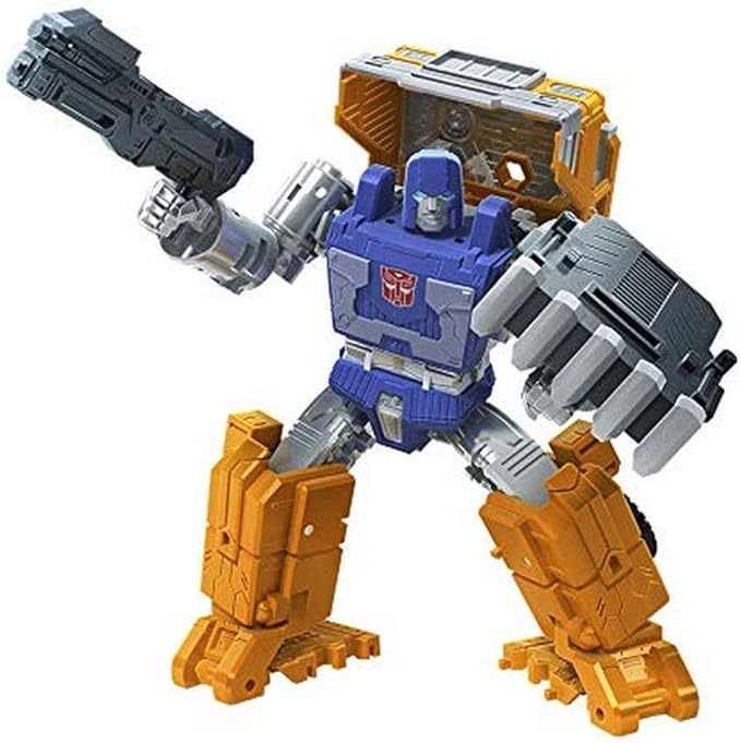 Transformers Toys Generations War for Cybertron: Kingdom Deluxe WFC-K16 Huffer Action Figure 5.5-inch