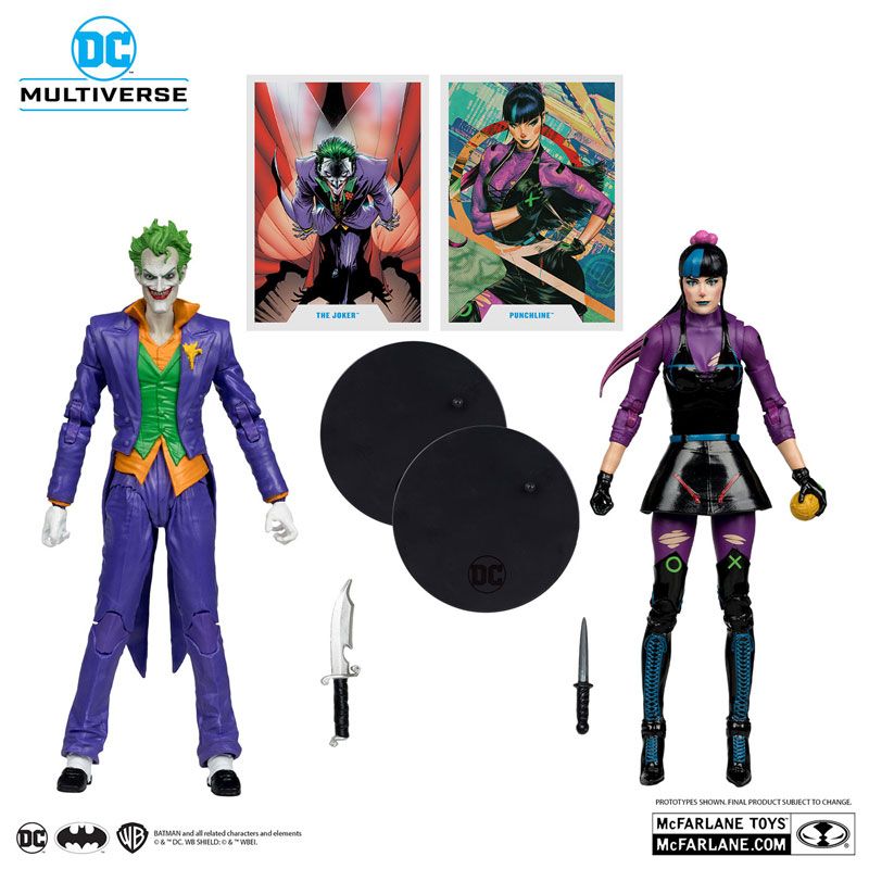 DC Multiverse 7 Inch Action Figure - Joker & Punchline