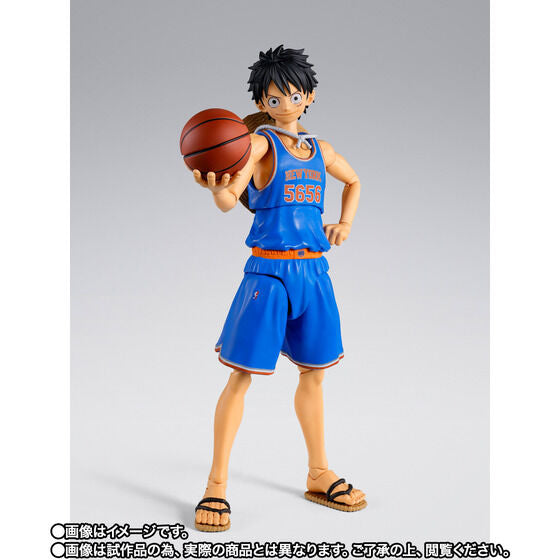 S.H. Figuarts One Piece x NBA - Monkey D. Luffy: New York Knicks Ver. TamashiWeb Exclusive