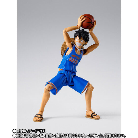 S.H. Figuarts One Piece x NBA - Monkey D. Luffy: New York Knicks Ver. TamashiWeb Exclusive