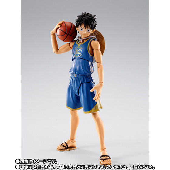 S.H. Figuarts One Piece x NBA - Monkey D. Luffy: Golden State Warriors Ver. TamashiWeb Exclusive
