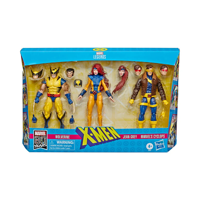 Marvel Legends X-Men Jean Grey, Cyclops, and Wolverine 6-Inch Action Figure 3-Pack - Exclusive