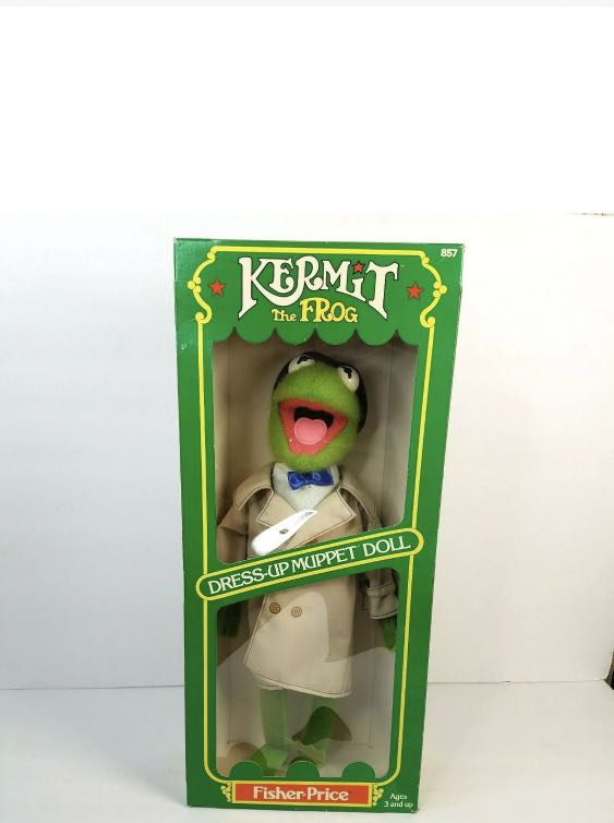 Vintage Kermit The Frog Dress-Up Muppet Doll #857