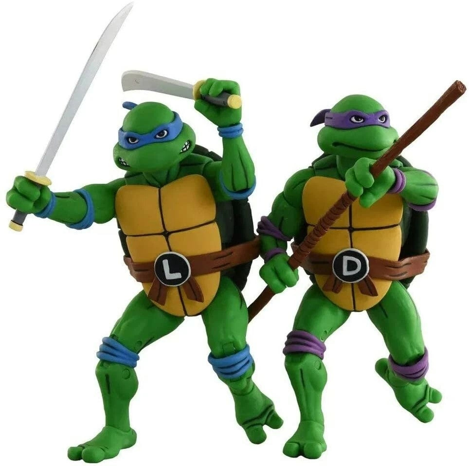 TMNT CARTOON SERIES 2 LEONARDO AND DONATELLO 7IN