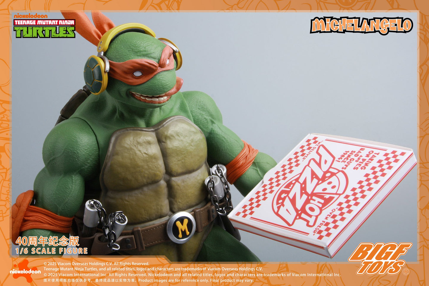 BIGFTOYS BIGF-004 1/6 TNMT Michelangelo 40th Anniversary Edition