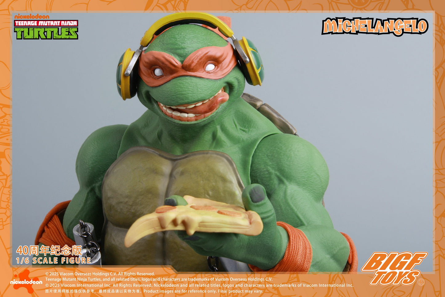 BIGFTOYS BIGF-004 1/6 TNMT Michelangelo 40th Anniversary Edition