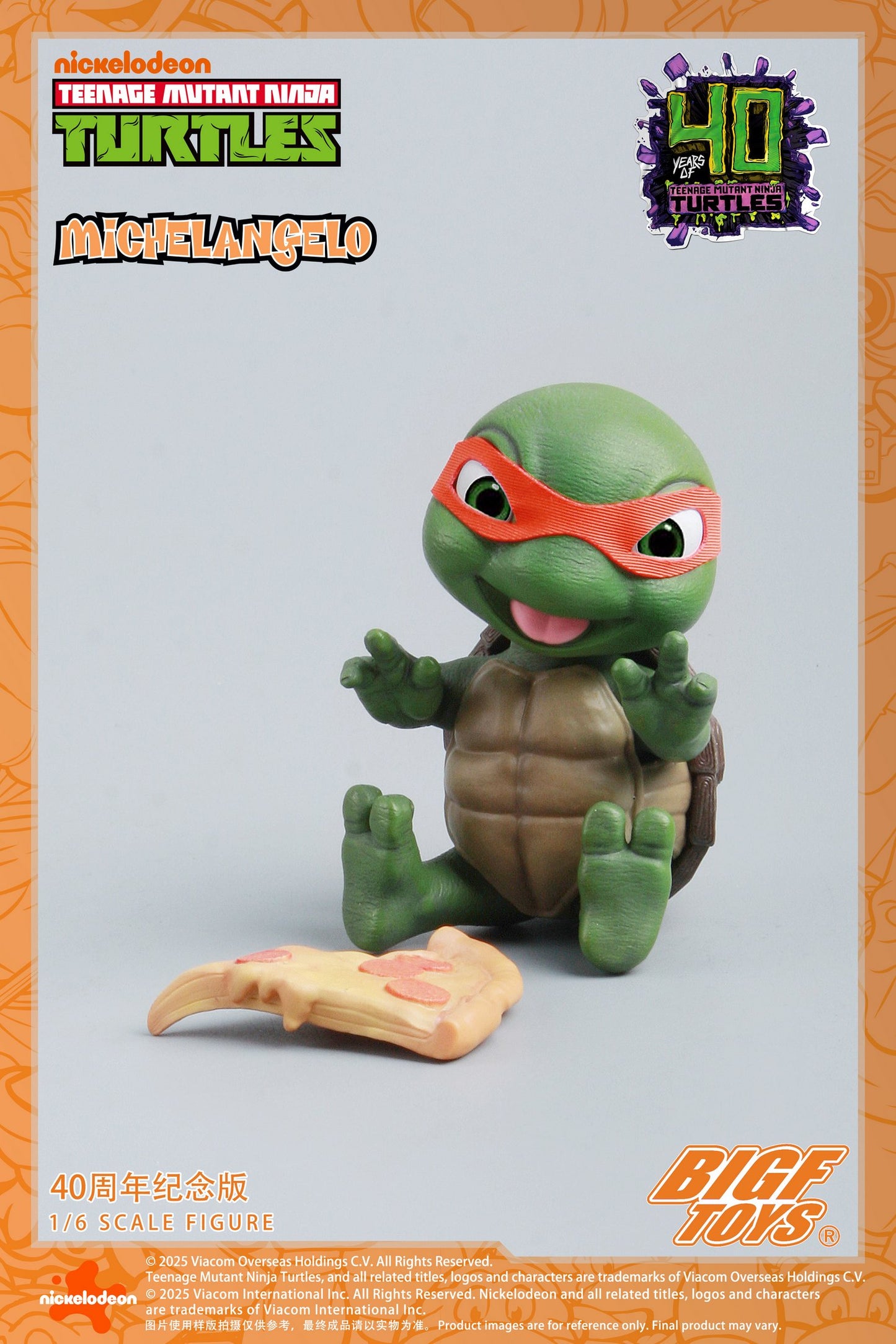 BIGFTOYS BIGF-004 1/6 TNMT Michelangelo 40th Anniversary Edition