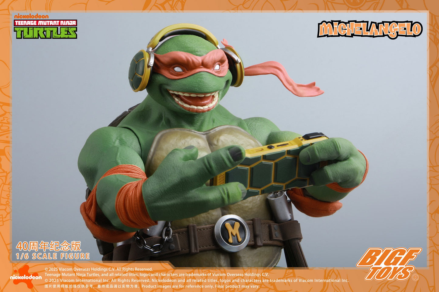 BIGFTOYS BIGF-004 1/6 TNMT Michelangelo 40th Anniversary Edition
