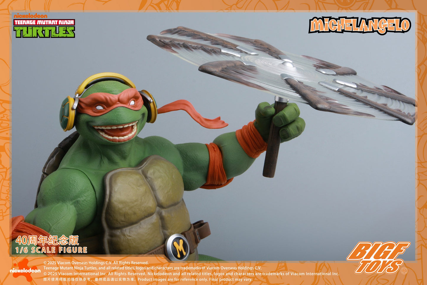 BIGFTOYS BIGF-004 1/6 TNMT Michelangelo 40th Anniversary Edition