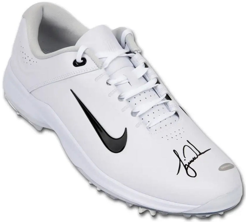 UDA TIGER WOODS AUTOGRAHED NIKE AIR ZOOM TIGER WOODS '20 GOLD SHOES