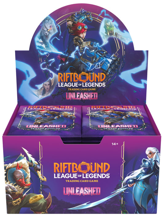 RIFTBOUND LEAGUE OF LEGENDS TCG UNLEASHED BOOSTER DISPLAY