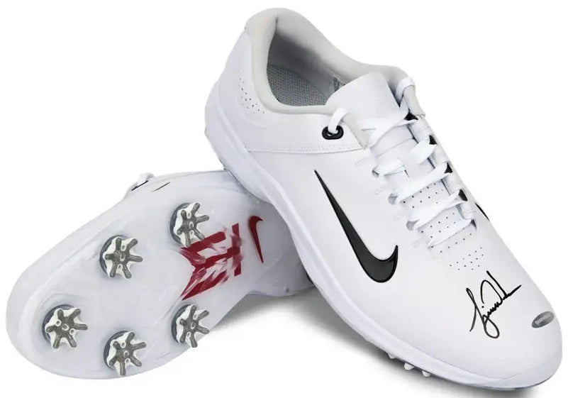 UDA TIGER WOODS AUTOGRAHED NIKE AIR ZOOM TIGER WOODS '20 GOLD SHOES