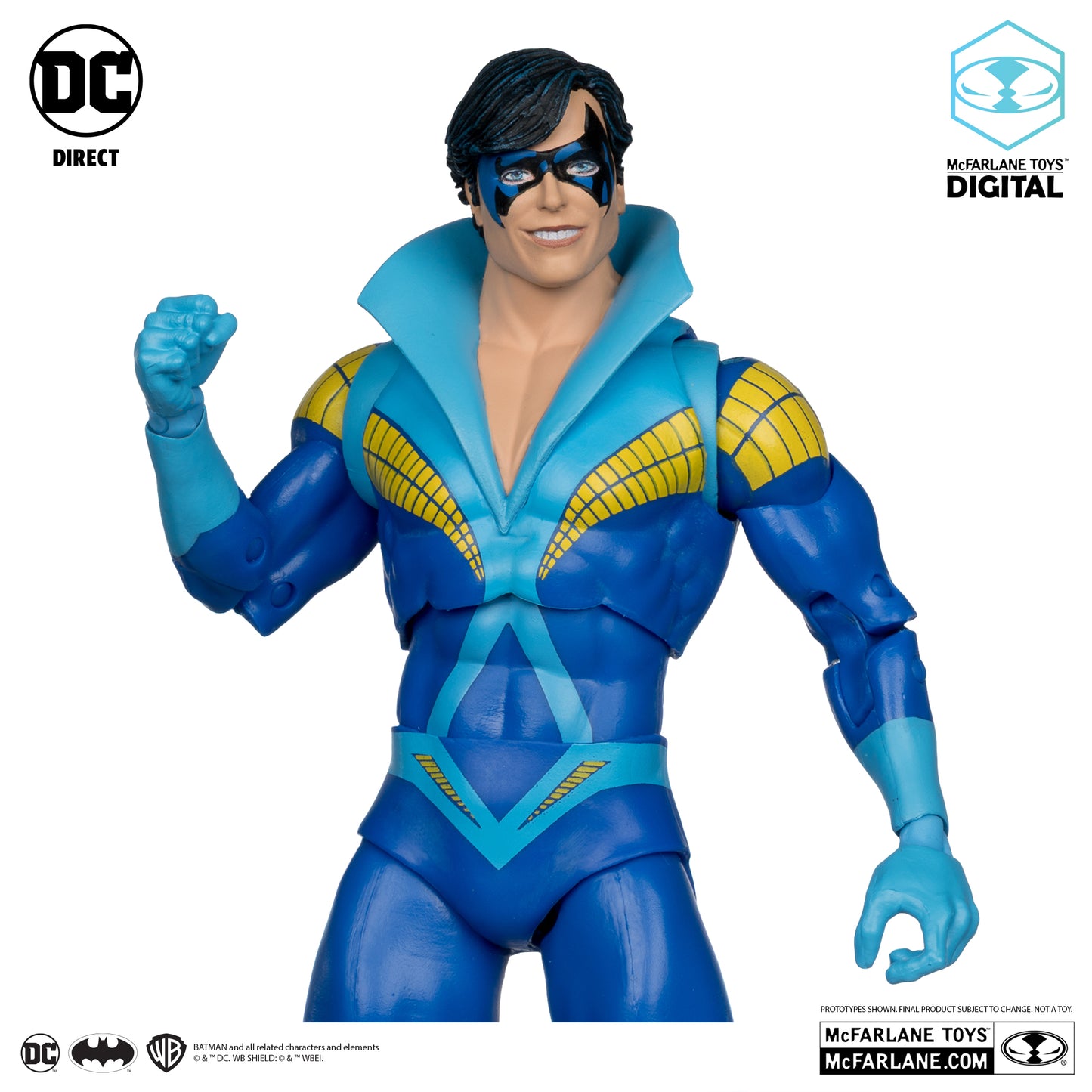 DC Direct Wave 5 Nightwing Teen Titans 7-Inch Scale Action Figure with McFarlane Toys Digital Collectible