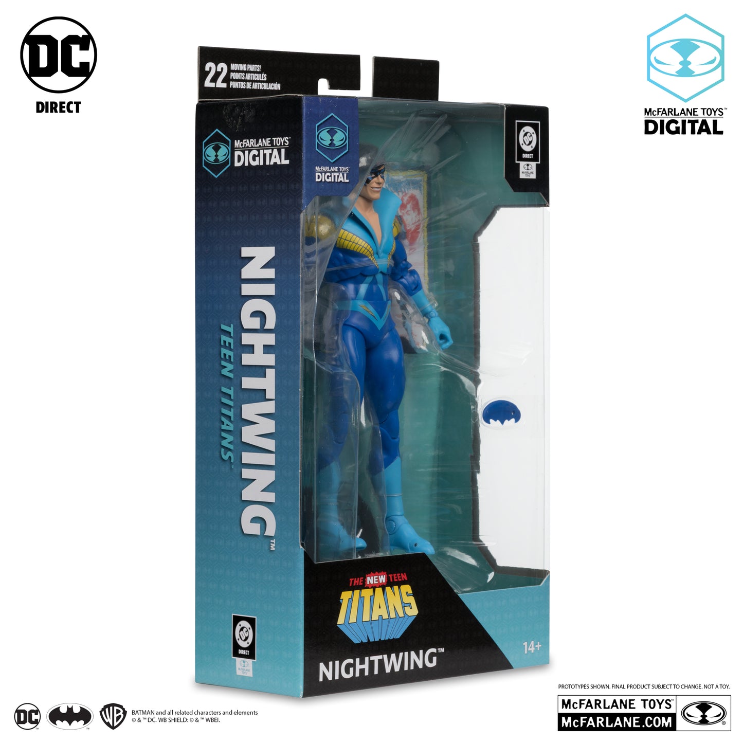 DC Direct Wave 5 Nightwing Teen Titans 7-Inch Scale Action Figure with McFarlane Toys Digital Collectible