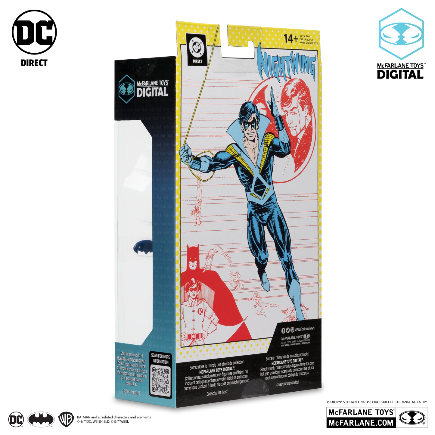 DC Direct Wave 5 Nightwing Teen Titans 7-Inch Scale Action Figure with McFarlane Toys Digital Collectible