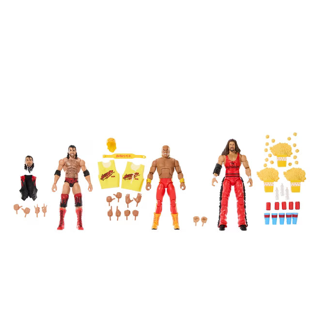 WWE Elite Scott Hall Kevin Nash Hulk Hogan Action Figures, 6-inch Collectible Set with Articulation & Accessories - Walmart Exclusive