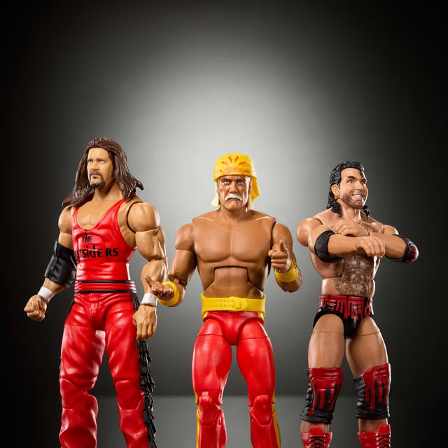 WWE Elite Scott Hall Kevin Nash Hulk Hogan Action Figures, 6-inch Collectible Set with Articulation & Accessories - Walmart Exclusive