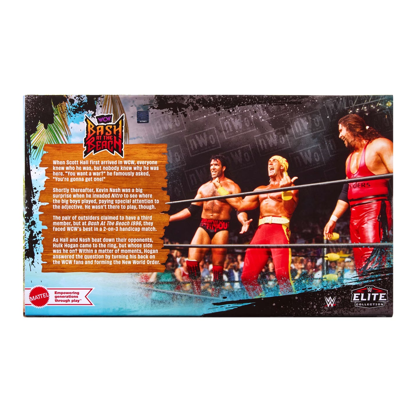 WWE Elite Scott Hall Kevin Nash Hulk Hogan Action Figures, 6-inch Collectible Set with Articulation & Accessories - Walmart Exclusive