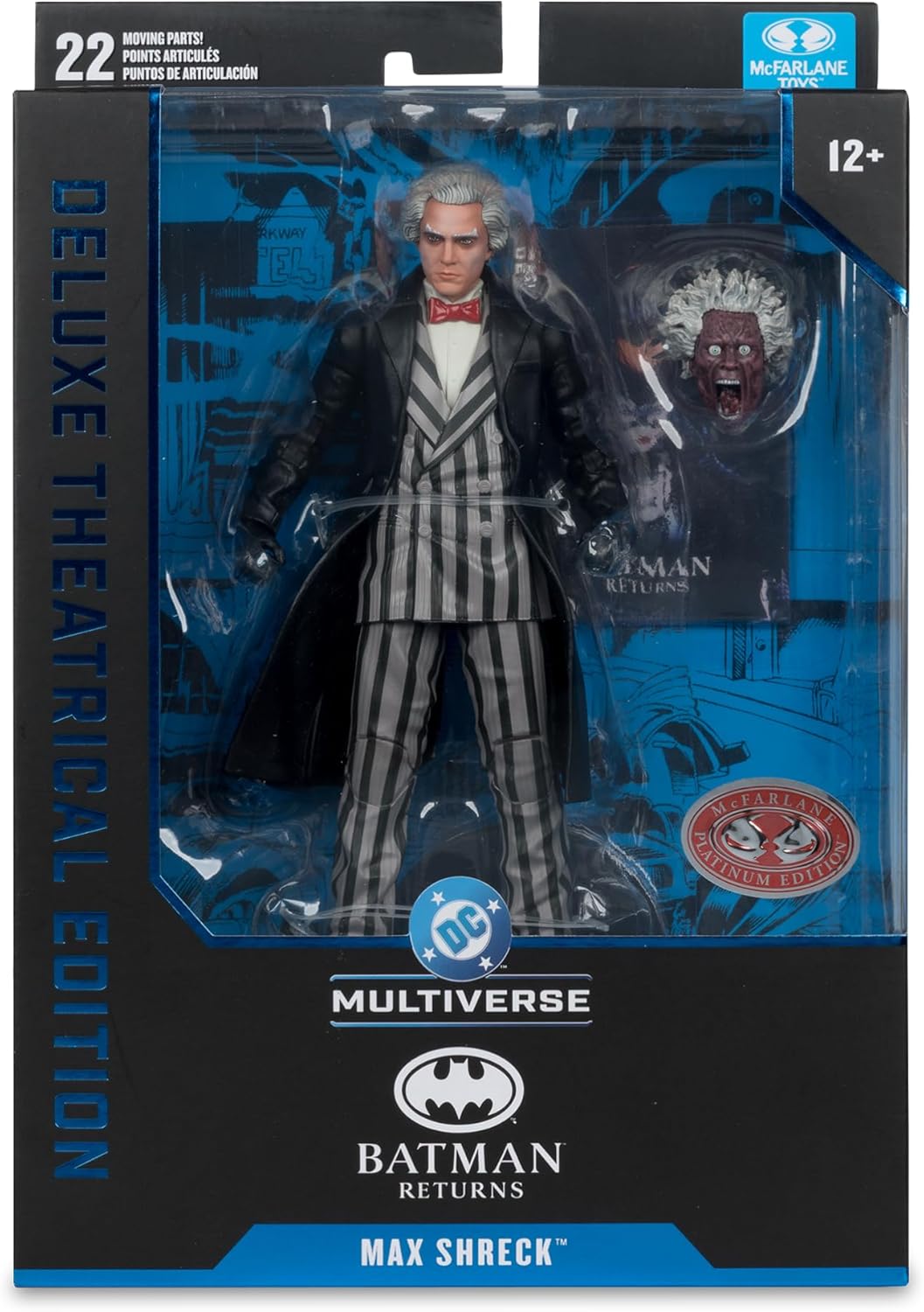McFarlane DC Multiverse Max Shreck (Batman Returns) 7in Action Figure (Deluxe Theatrical Edition) Toys Red Platinum Edition