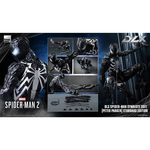 Marvel Spider-Man 2 Spider-Man Symbiote Suit Peter Parker Standard Edition DLX Action Figure