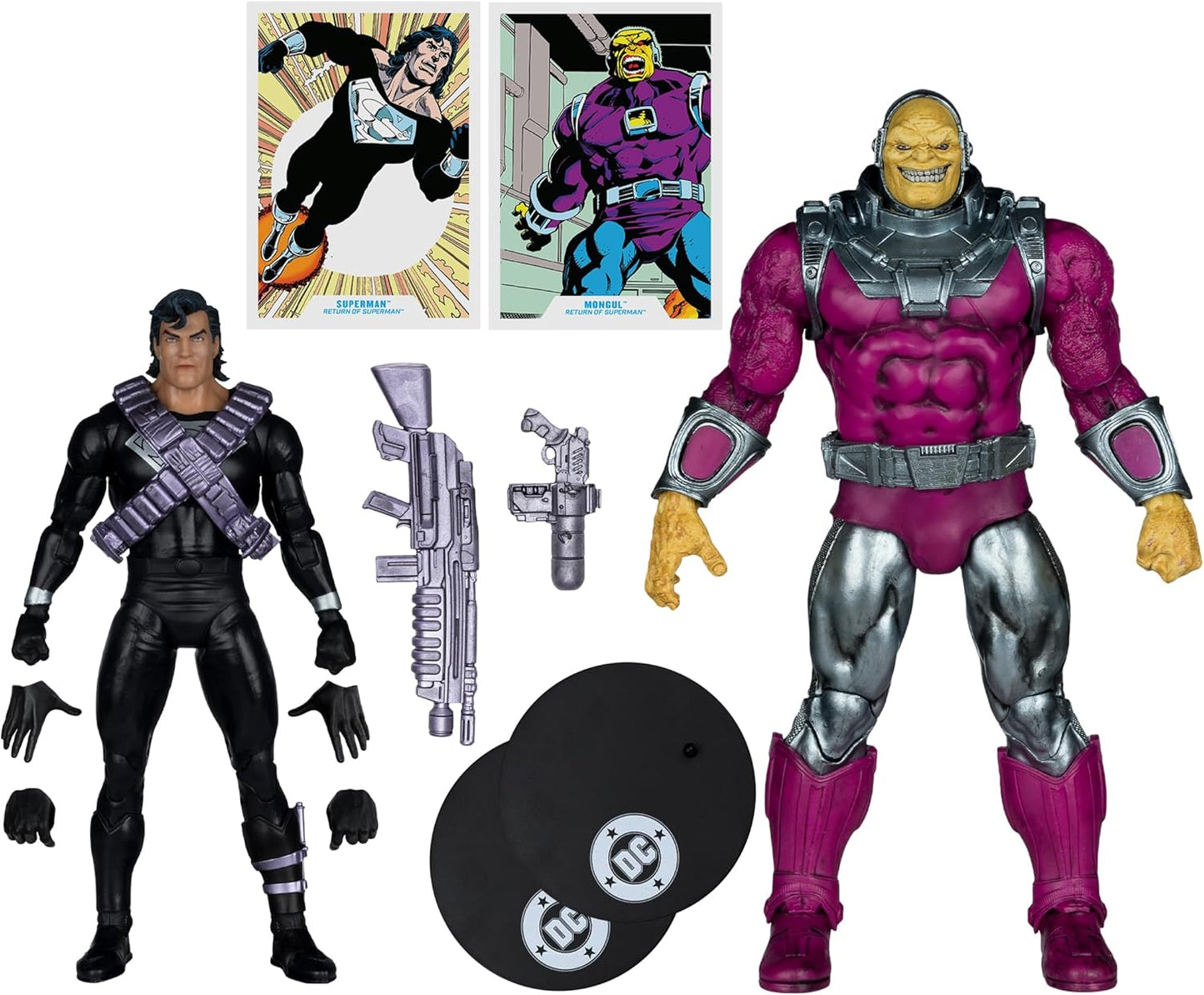 DC MULTIVERSE 7IN WITH MEGAFIG 2PK - MONGUL VS KRYPTONIAN SUIT SUPERMAN