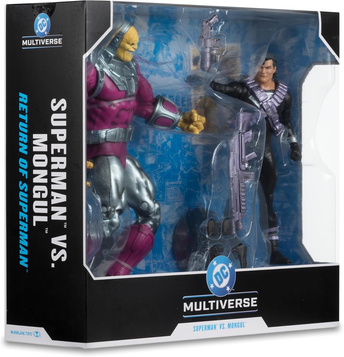 DC MULTIVERSE 7IN WITH MEGAFIG 2PK - MONGUL VS KRYPTONIAN SUIT SUPERMAN