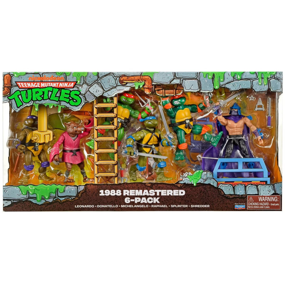 1988 Teenage Mutant Ninja Turtles: Classic 4" Remastered Figure Bundle - 6pk (Target Exclusive)
