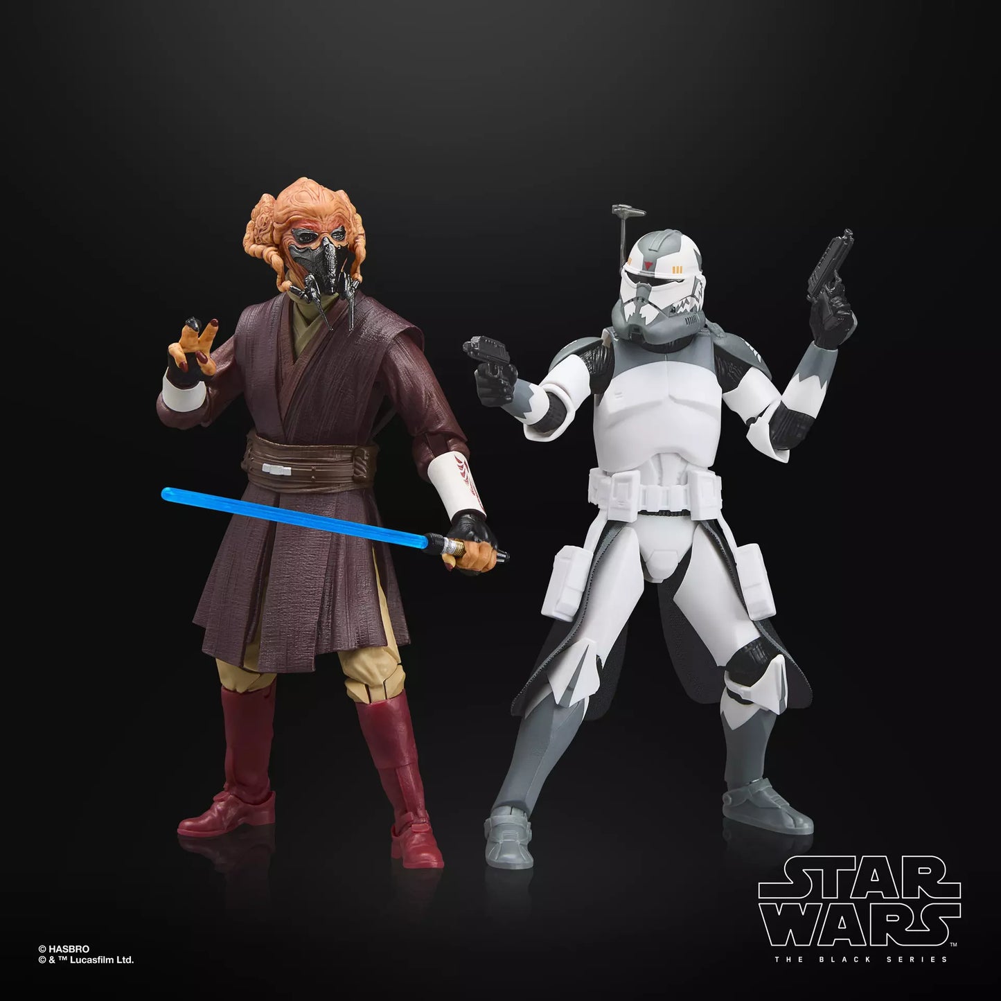 STAR WARS The Black Series Plo Koon & Clone Commander Wolffe **Disney Store Exclusive**
