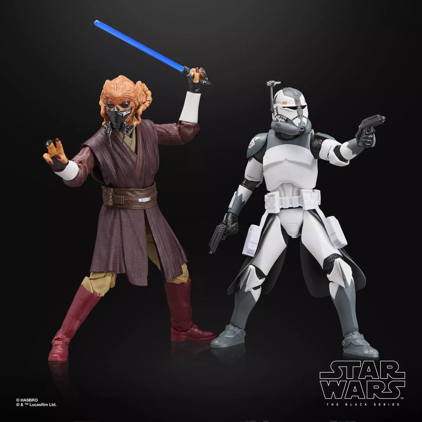STAR WARS The Black Series Plo Koon & Clone Commander Wolffe **Disney Store Exclusive**