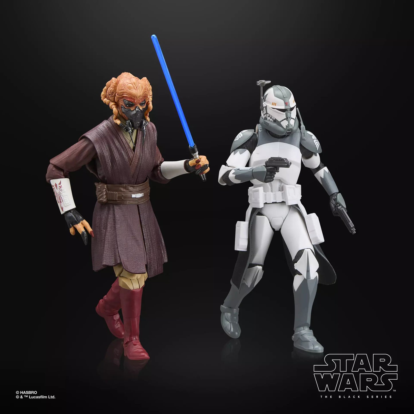 STAR WARS The Black Series Plo Koon & Clone Commander Wolffe **Disney Store Exclusive**