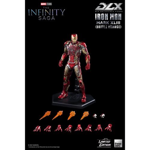 Avengers: Infinity Saga Iron Man Mark 43 DLX Battle Damage 1:12