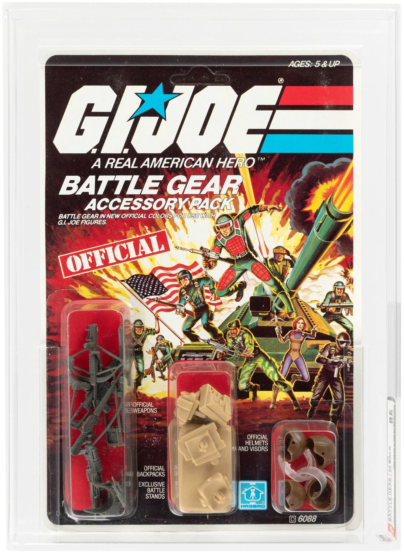 G.I. JOE: A REAL AMERICAN HERO - BATTLE GEAR ACCESSORY PACK SERIES 2/20 BACK AFA 85 NM+