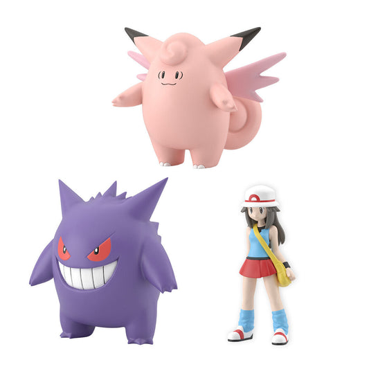 Candy Toy - Pokemon Scale World - Leaf & Clefable & Gengar Bandai Premium Exclusive (Reissue)