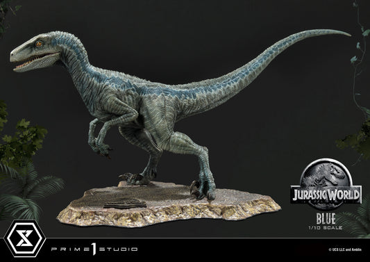 1/10 Prime Collectable Figure Jurassic World Blue Open Mouth