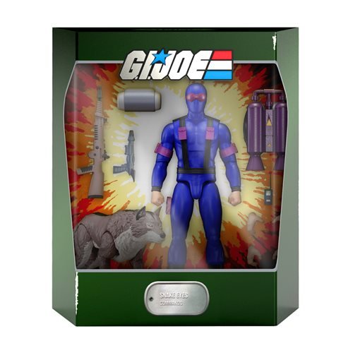 SUPER 7 G.I. Joe Ultimates Snake Eyes 7-Inch Action Figure with Timber